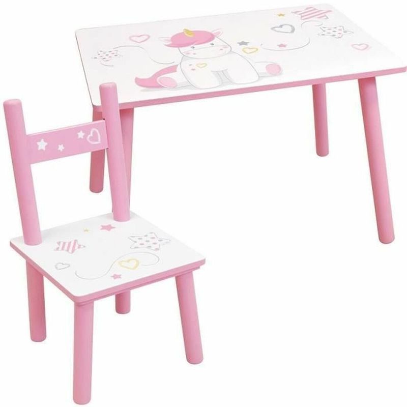 KALINDRA | BB. Children's table and chairs set Fun House UNICORN