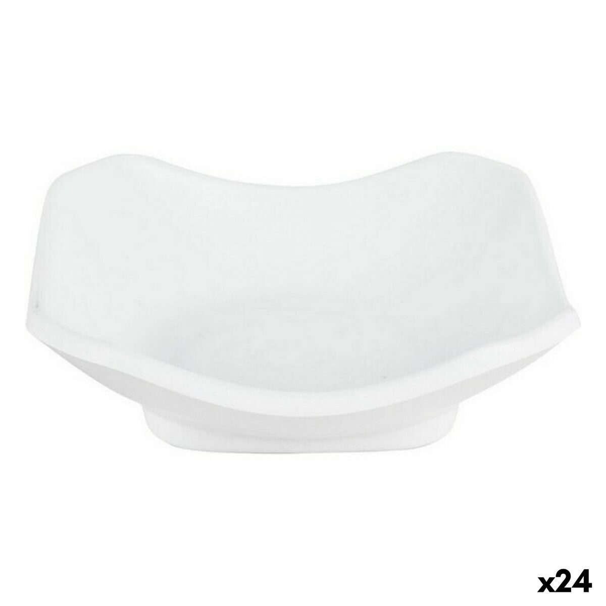 KALINDRA | BB. Tasting Set Viejo Valle Troya White Melamin Squared 11 x 11 x 3,5 cm (24 Units)