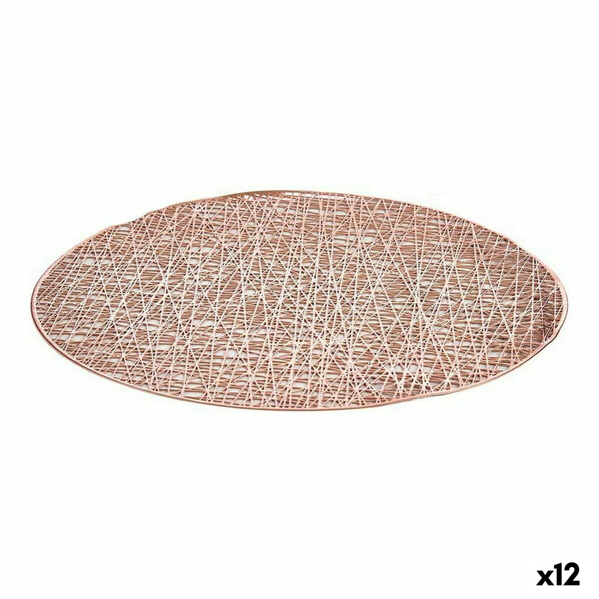 KALINDRA | BB. Table Mat Kinvara Pink Plastic Ø 38 cm (12 Units)