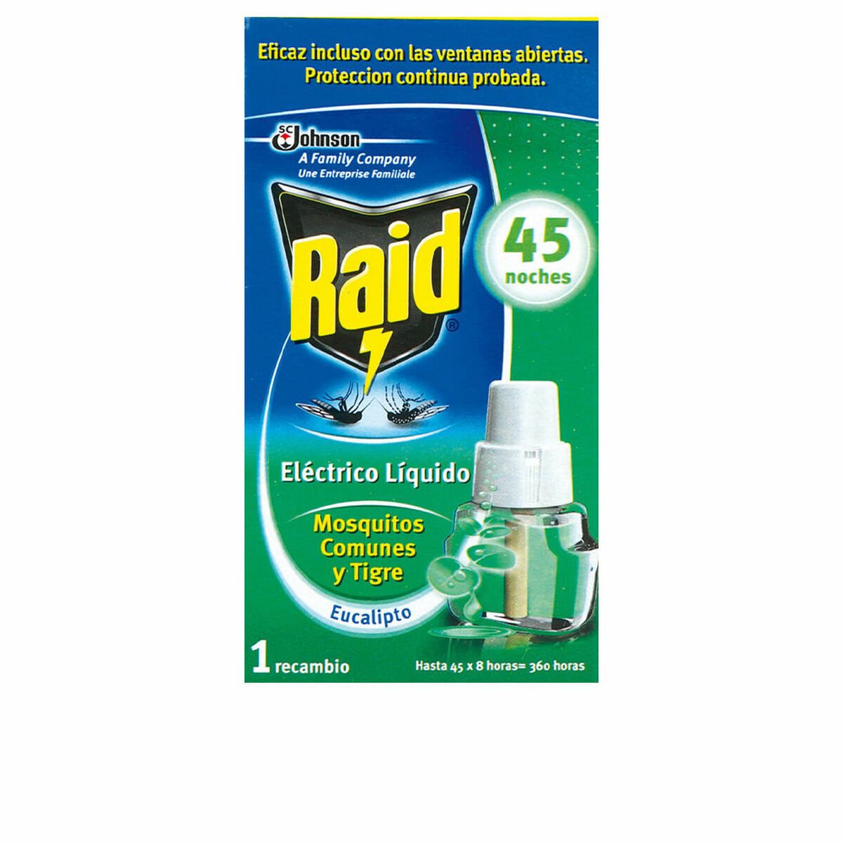 KALINDRA | BB. Anti-mosquito Refill Raid Proteccion Antimosquitos Eucalipto Eucalyptus 45 Nights
