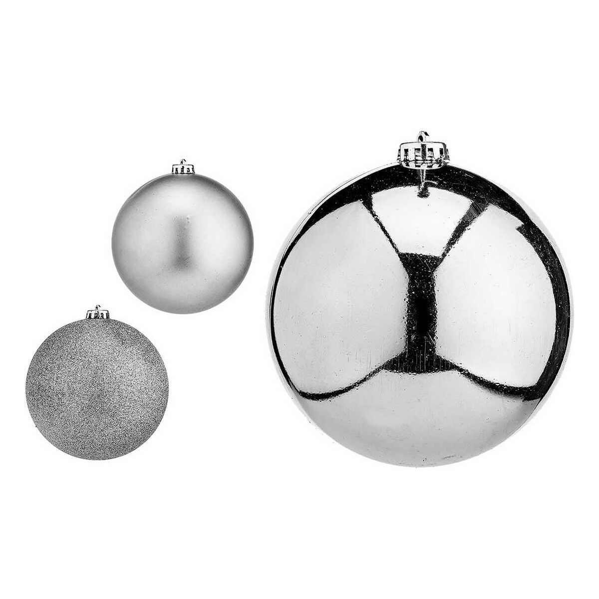 KALINDRA | BB. Christmas Baubles Krist+ Silver Plastic Ø 15 cm 6 Units