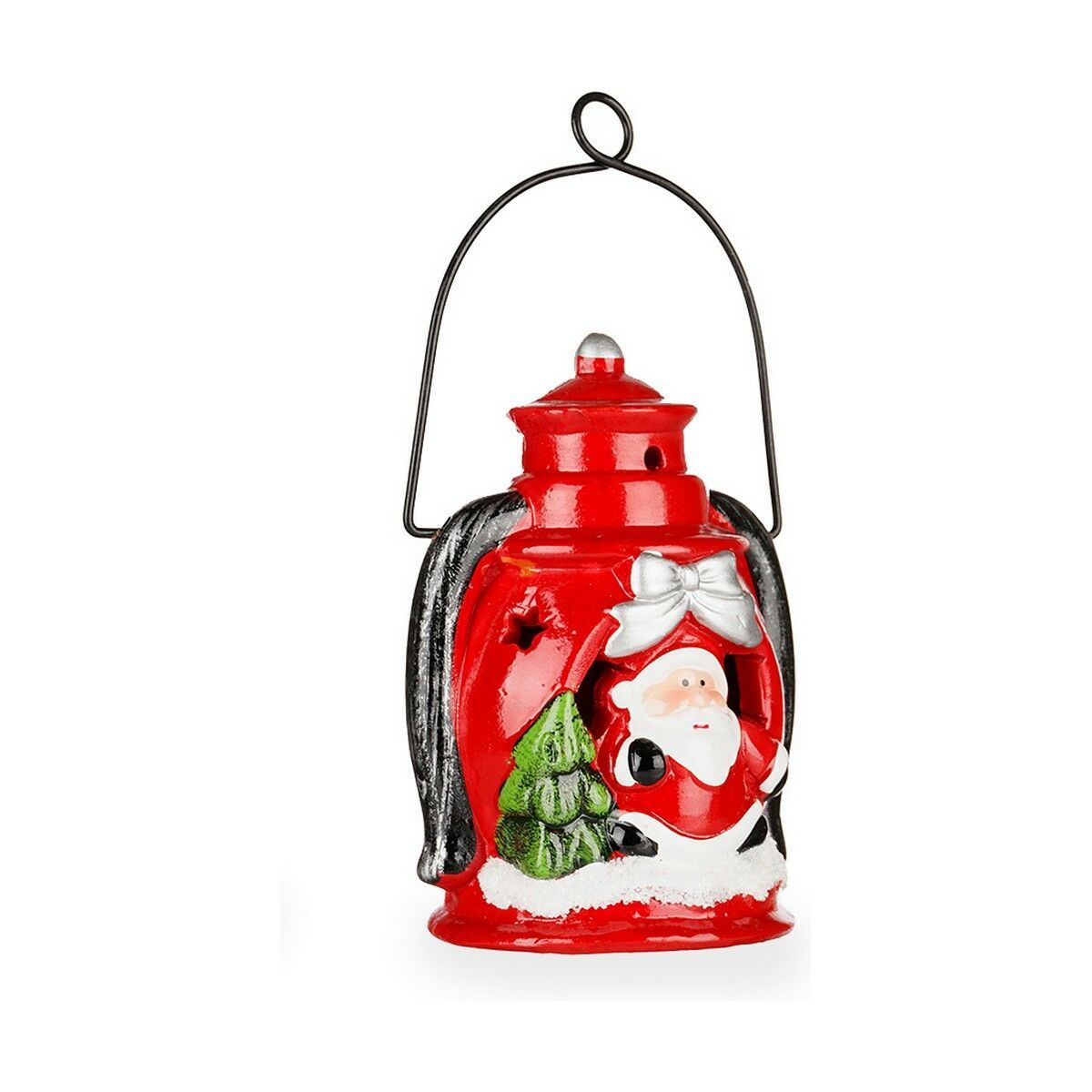 KALINDRA | BB. Christmas Candle Holder Krist+ White Black Red Green Father Christmas 8,3 x 16 x 8,5 cm