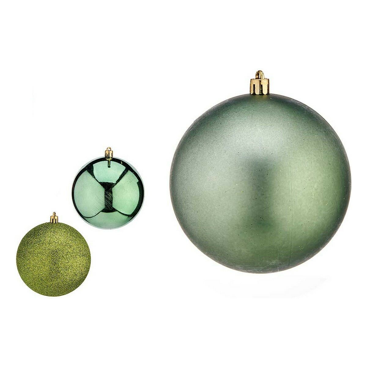KALINDRA | BB. Christmas Baubles Krist+ Green Plastic Ø 10 cm 6 Units