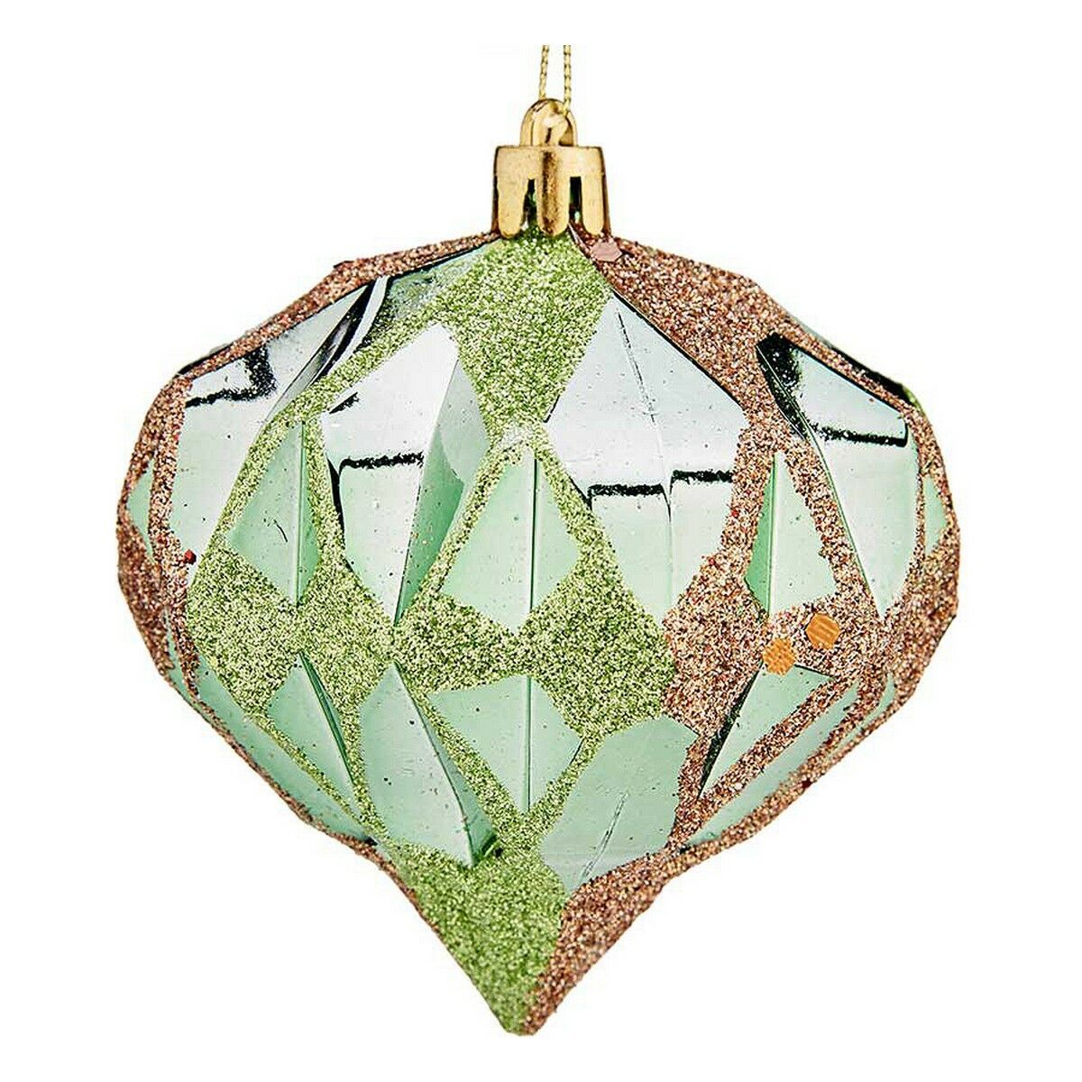 KALINDRA | BB. Christmas Baubles Krist+ Green Plastic Diamond Ø 8 cm 6 Units