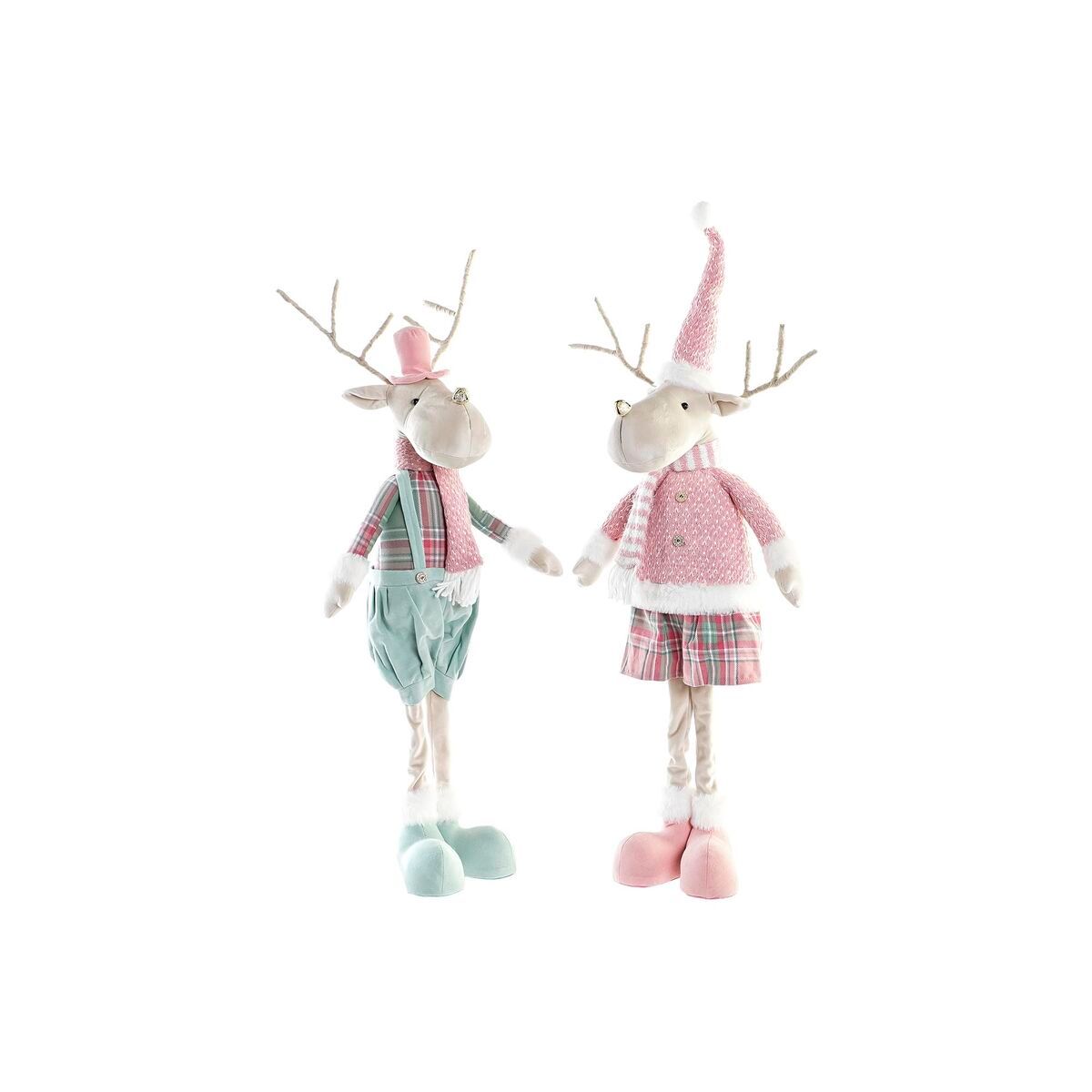 KALINDRA | BB. Christmas bauble DKD Home Decor Reindeer Polyester (20 x 17 x 60 cm) (2 Units)