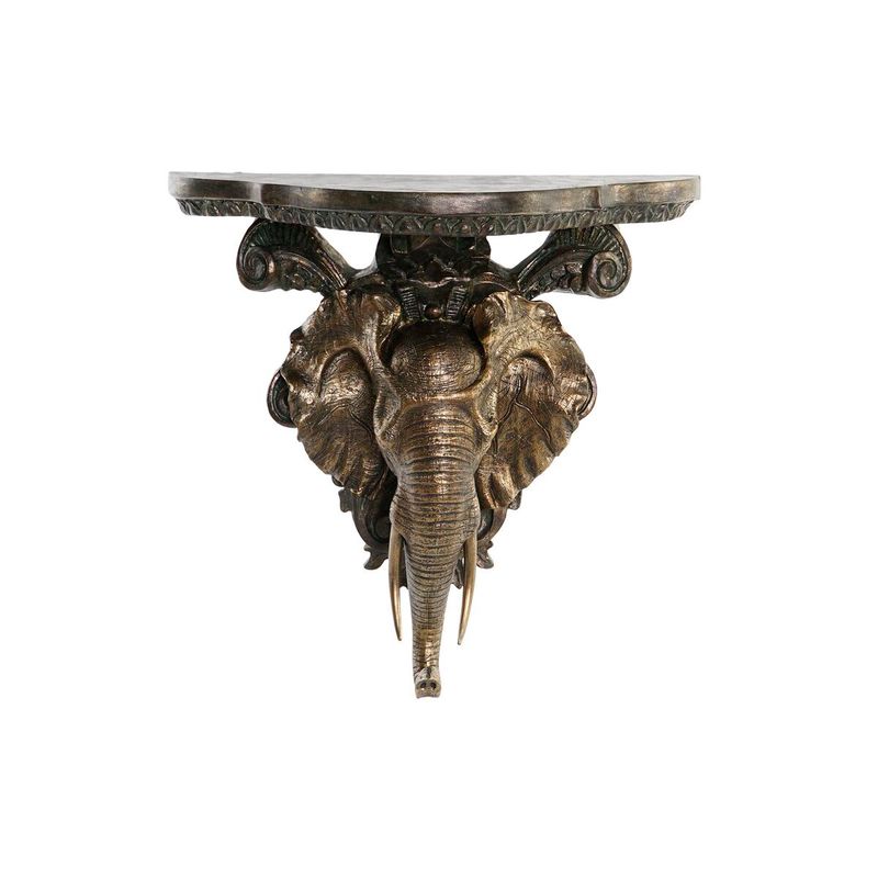 KALINDRA | BB. Shelve DKD Home Decor Elephant Golden Resin (36,5 x 16,5 x 36 cm)