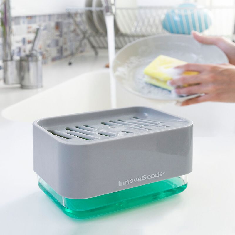 KALINDRA | BB. 2-in-1 Soap Dispenser for the Kitchen Sink Pushoap InnovaGoods