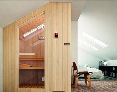 BLUEFARM | Glass. Nuvola B: the Finnish sauna combined with the infrared bio-sauna BLUEFARM | Glass. Nuvola B: the Finnish sauna combined with the infrared bio-sauna