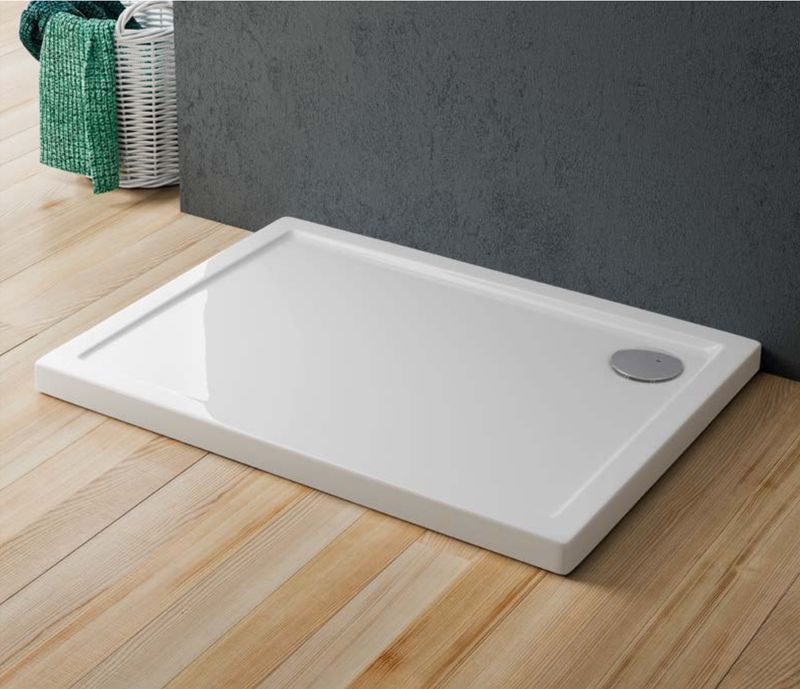 BLUELINE | Verre. Cinco. Receveurs de douche à rebord en acrylique renforcé. 3 modèles et de nombreuses tailles disponibles