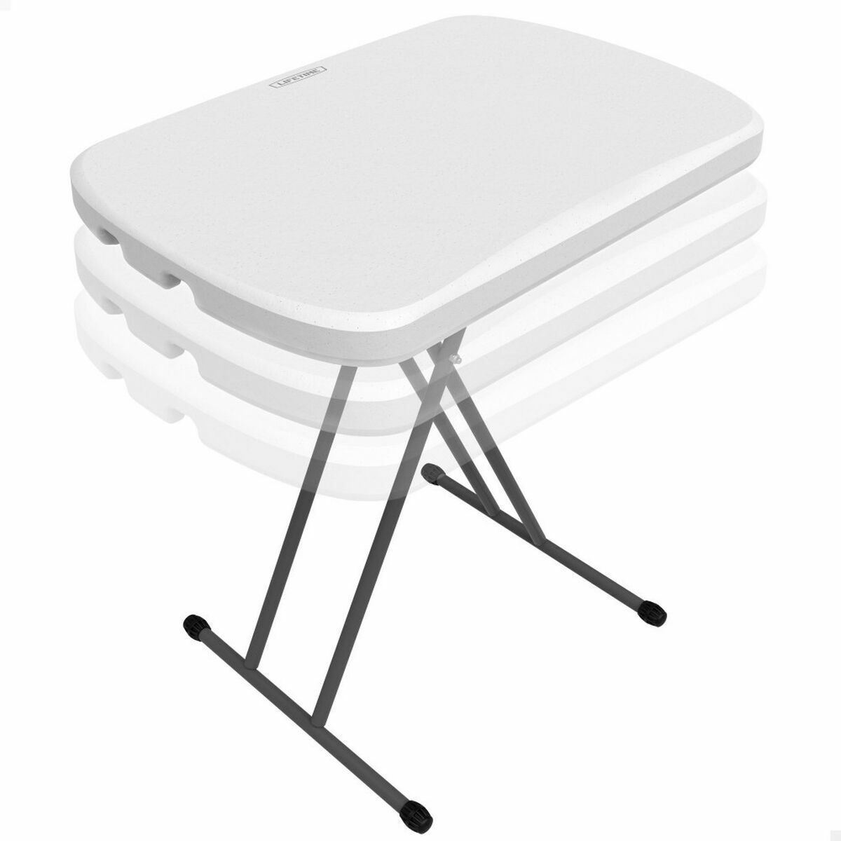 KALINDRA | BB. Folding Table Lifetime 66 x 71 x 46 cm White Steel HDPE