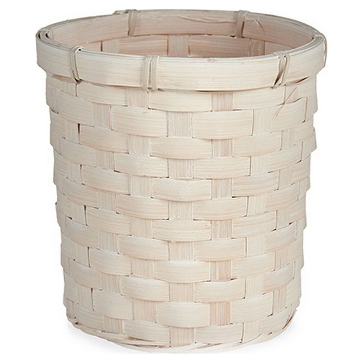 KALINDRA | BB. Planter Gift Decor White PVC Bamboo 17 x 15 x 17 cm Circular