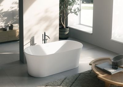 BLUELINE | Glass. Panay. Acrylic bathtub cm 170 x 80 x 61 h. Available in 2 colors