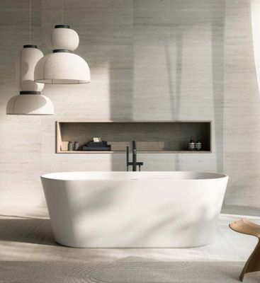 BLUELINE | Glass. Alchemy. Acrylic bathtub cm 168 x 80 x 58.5 h. Available in 2 colors