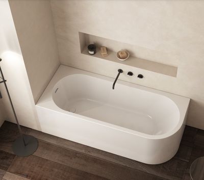 BLUELINE | Glass. Daisy. Acrylic bathtub cm 170 x 70 x 55 h. Available in 2 colors