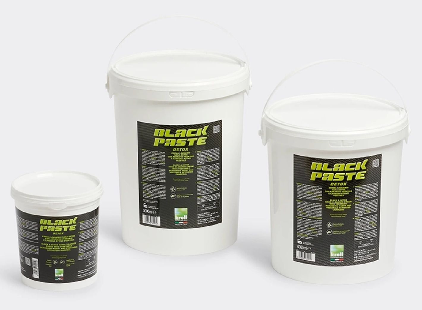 KALINDRA | Kroll. Blackpaste. Black detox hand cream with plant-based abrasives and activated charcoal.