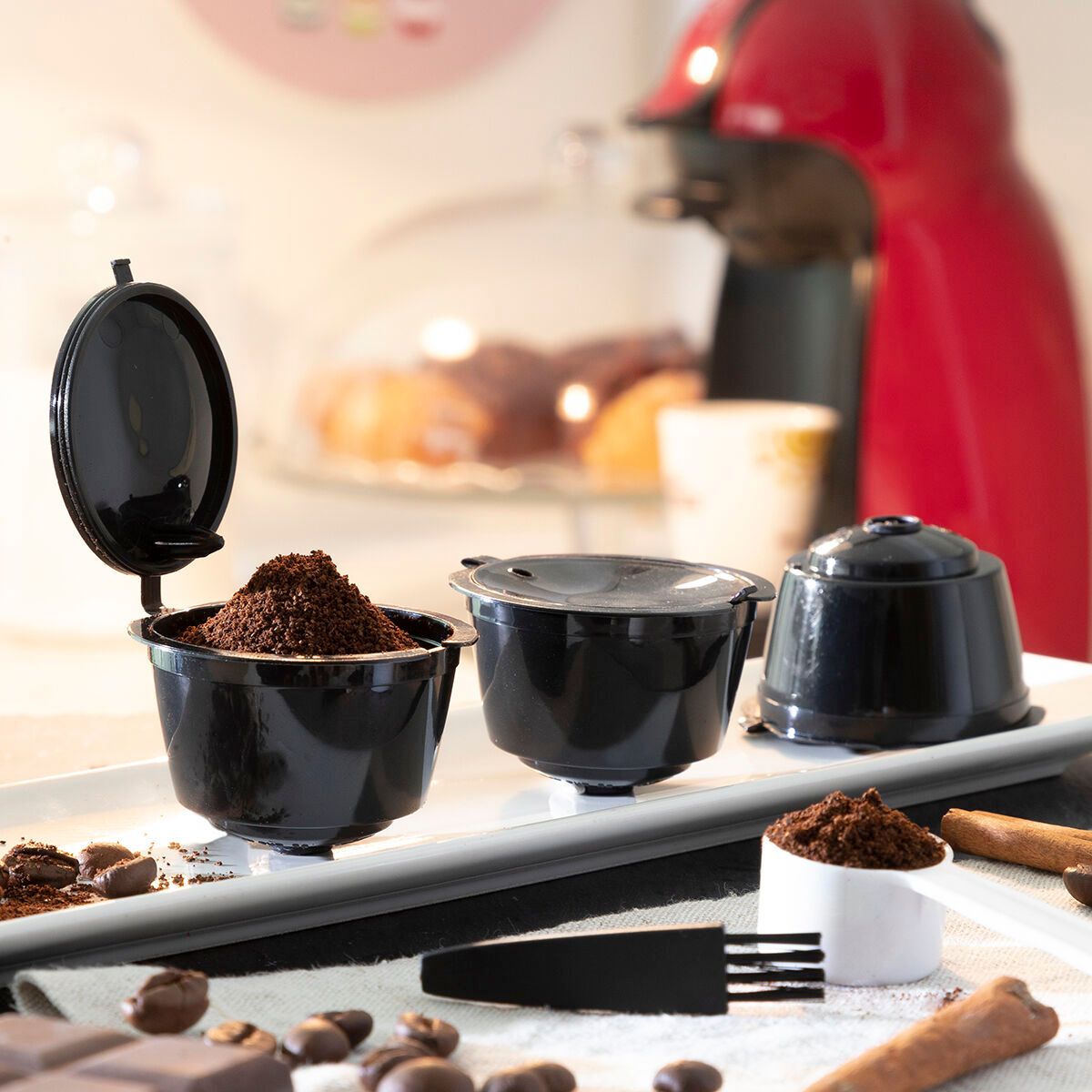 KALINDRA | BB. Set of 3 Reusable Coffee Capsules Redol InnovaGoods