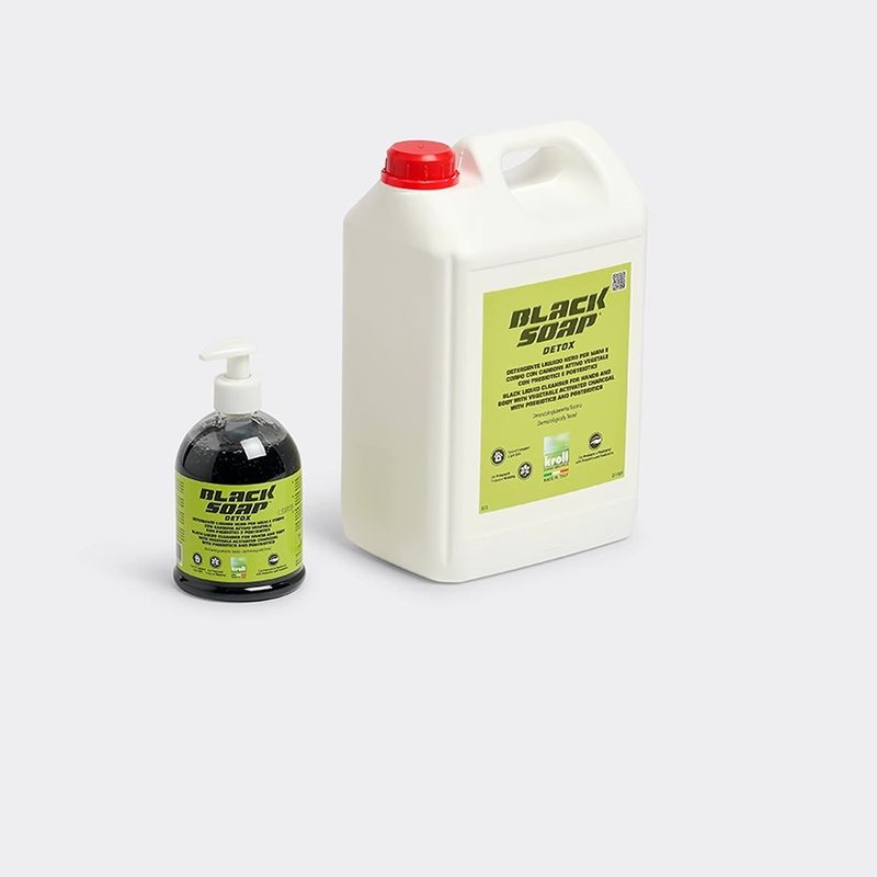 KALINDRA | Kroll. Jabón Negro. Jabón líquido detox para manos y cuerpo