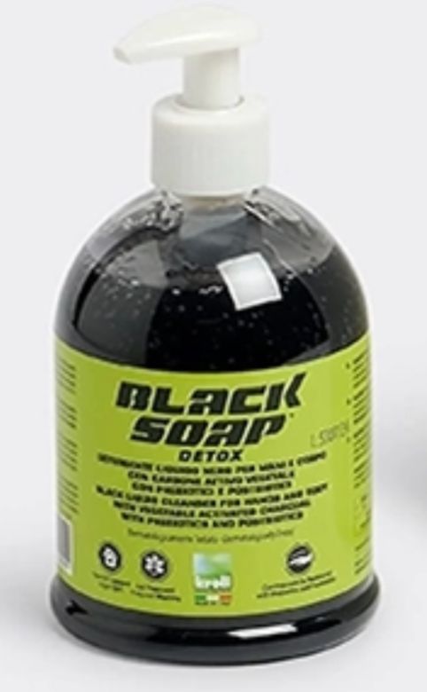KALINDRA | Kroll. Jabón Negro. Jabón líquido detox para manos y cuerpo