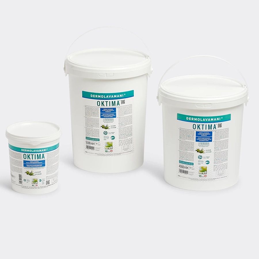 KALINDRA | Kroll. Oktima ®. White handwashing cream with mineral abrasive. Dermatologically tested. 3 formats available