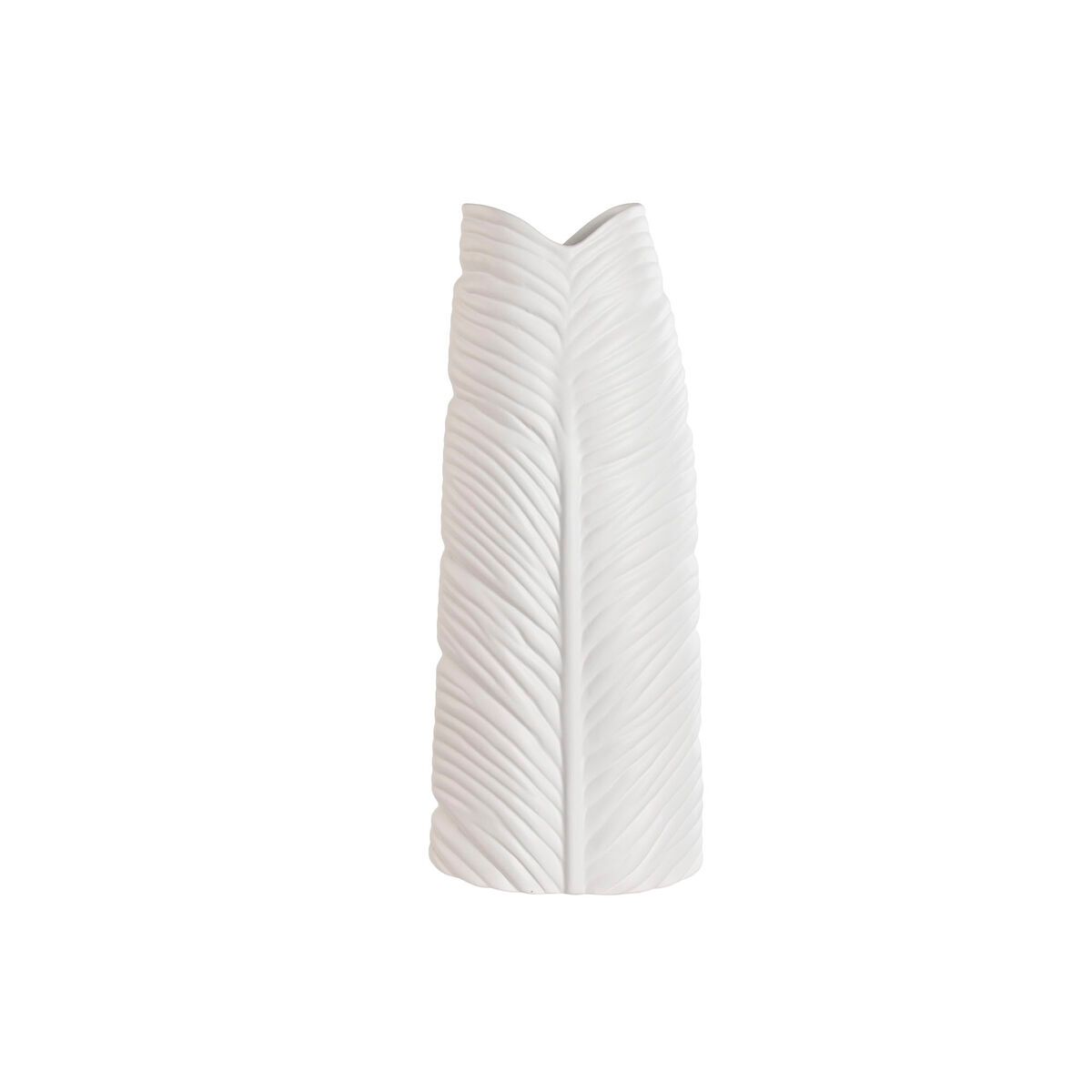 KALINDRA | BB. Vase Home ESPRIT White Stoneware Tropical Leaf of a plant 21 x 10 x 50 cm