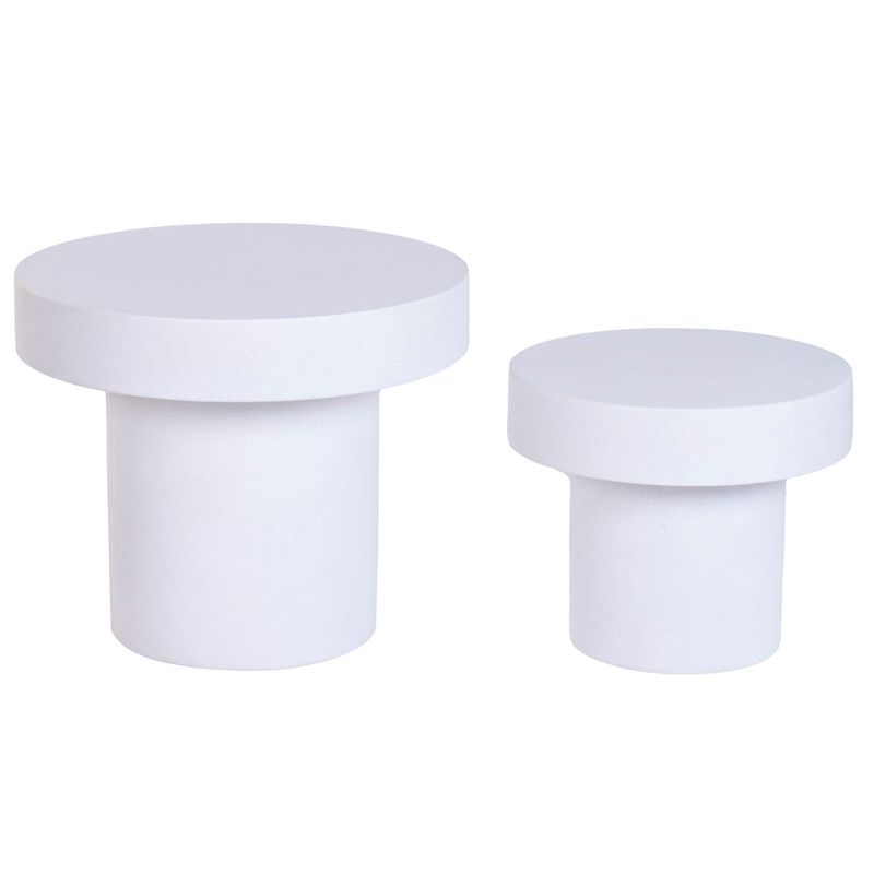 KALINDRA | BB. Set of 2 tables Home ESPRIT White 60 x 60 x 50 cm (2 Units)