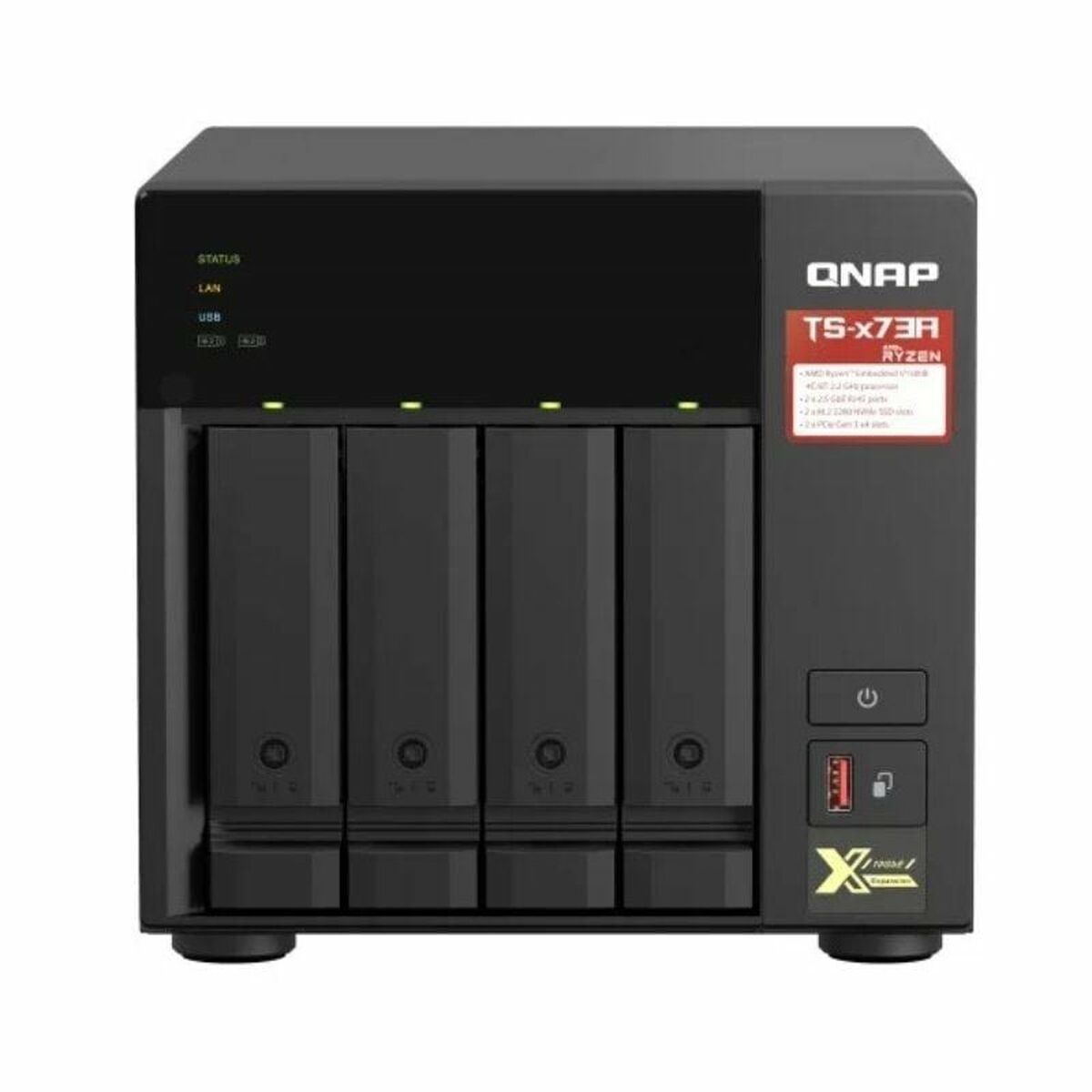 KALINDRA | BB. NAS Network Storage Qnap TS-473A Black AMD Ryzen V1500B