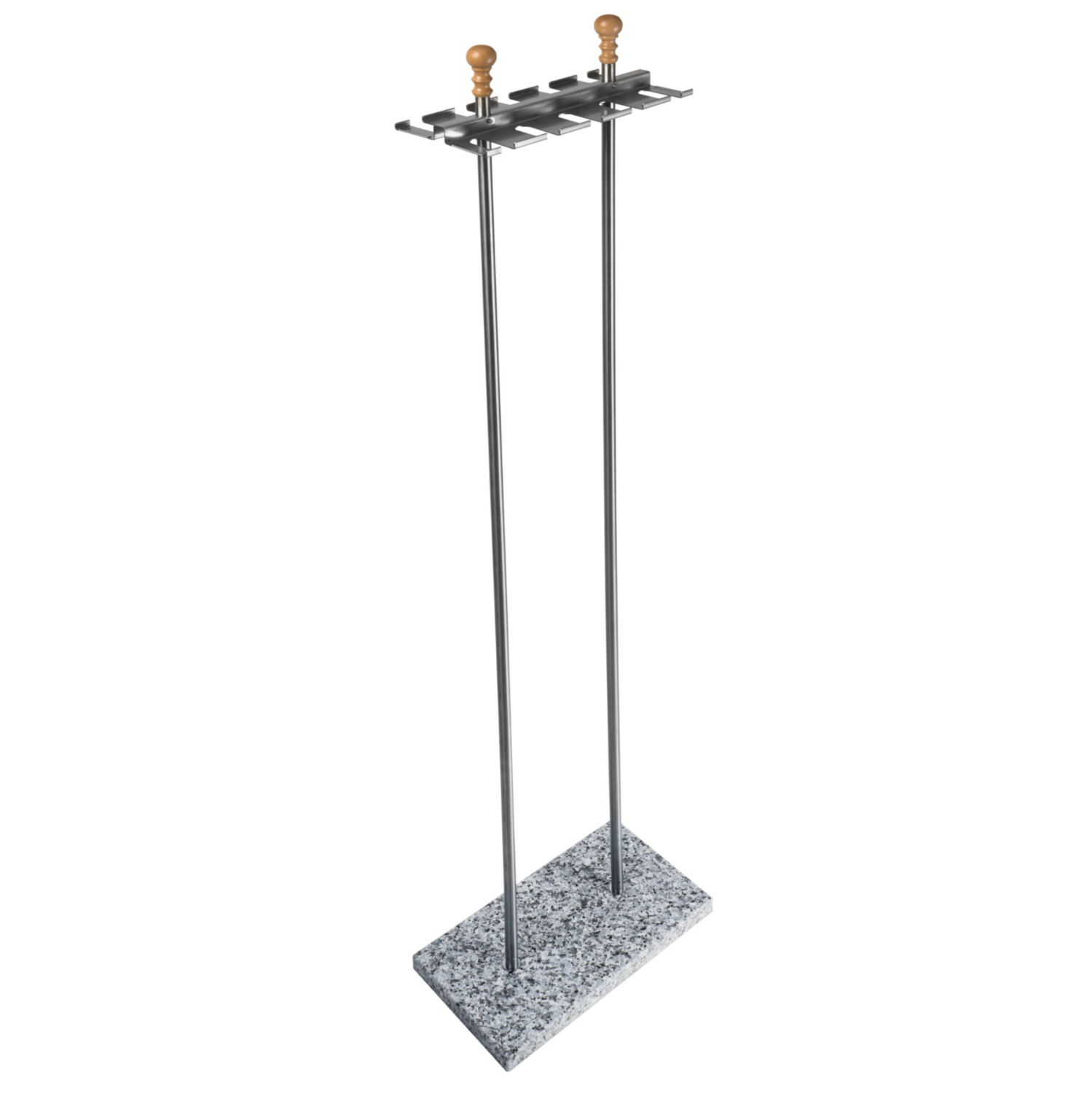 KALINDRA | Lilly. Vertical support with 10 slots stainless steel with granite base. H 180 cm