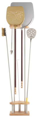 KALINDRA | Lilly. MILANO. Universal stand in wood and stainless steel. 7 slots. H 180 cm