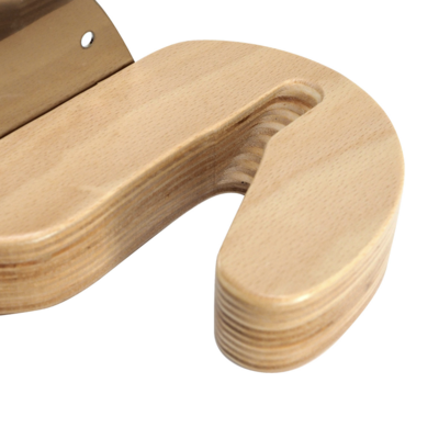 KALINDRA | Lilly. Wall-mounted wooden pizza peel holder with stainless steel bracket