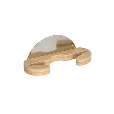 KALINDRA | Lilly. Wall-mounted wooden pizza peel holder with stainless steel bracket