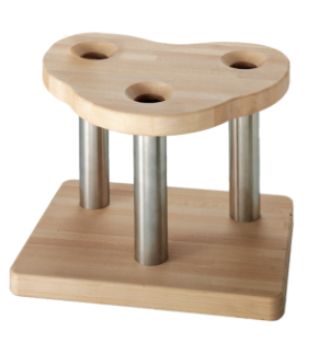 KALINDRA | Lilly. MODENA. Wooden and stainless steel support for pizza peels, 3 slots