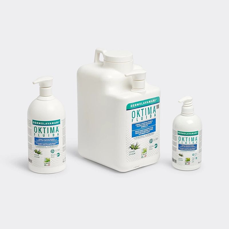 KALINDRA | Kroll. Oktima® Fluida. Fluid handwashing cream with mineral abrasive, dermatologically tested. 8 formats available KALINDRA | Kroll. Oktima® Fluida. Fluid handwashing cream with mineral abrasive, dermatologically tested. 8 formats available