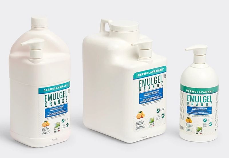 KALINDRA | Kroll. Orange Emulgel. Gel hand cleaner with orange essential oils and mineral abrasive, dermatologically tested. 4 formats available KALINDRA | Kroll. Orange Emulgel. Gel hand cleaner with orange essential oils and mineral abrasive, dermatologically tested. 4 formats available