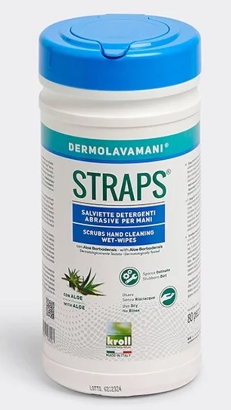 KALINDRA | Kroll. Straps®. Toallitas Limpiadoras Abrasivas para Manos, Dermatológicamente Testadas