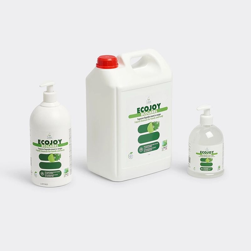 KALINDRA | Kroll. Ecojoy. Ecolabel. Liquid detergent for hands and body, dermatologically tested on sensitive skin. 5 sizes available