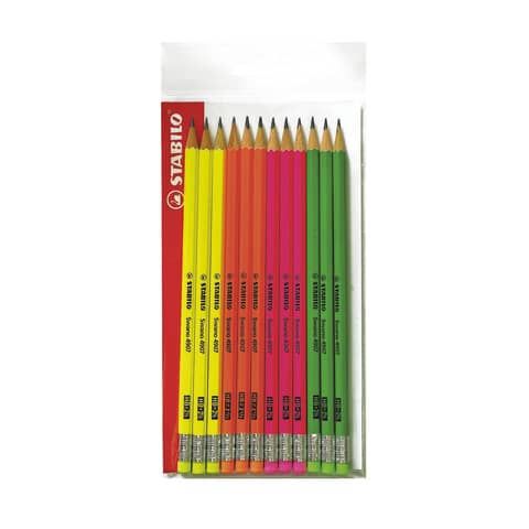 Matite Stabilo Swano fluo 2,5 mm grafite HB confezione da 12 - IT12/110-490712