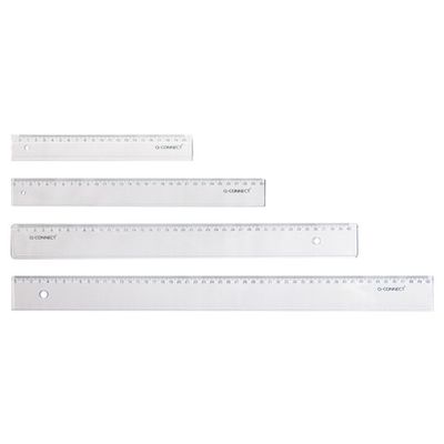 Righello Q-Connect trasparente 15 cm  KF00583