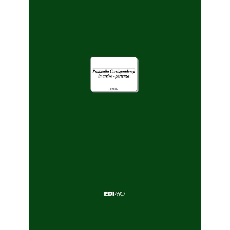 Registro corrispondenza arrivo/partenza - 31 x 24,5cm - 200 fogli - Edipro EDIPRO