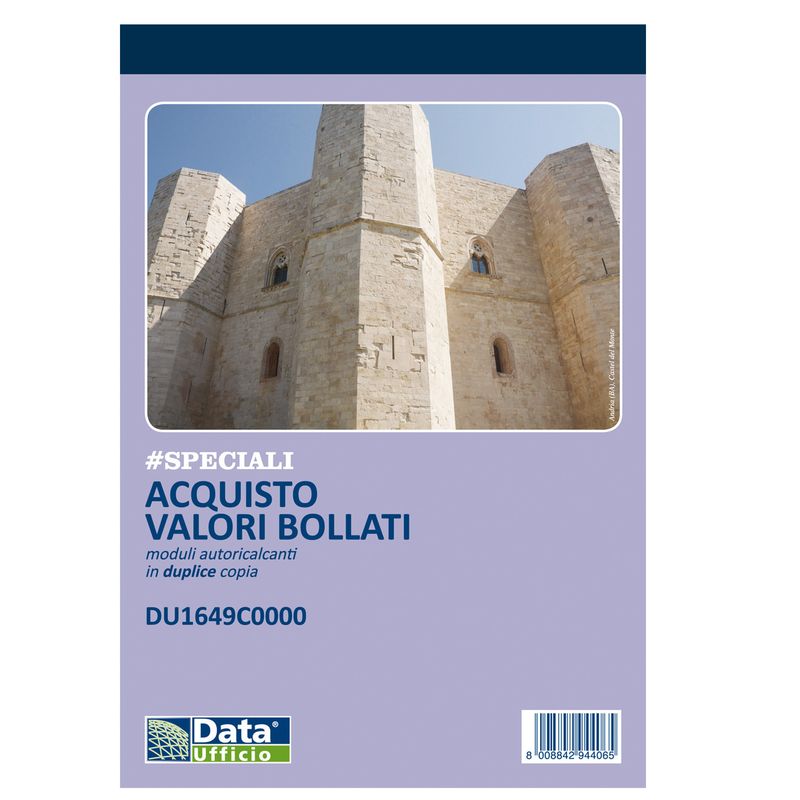Blocco distinta acquisto carte valori - 50/50 copie autoricalcanti - 21,5 x 14,8 cm -DU1649C0000 - Data Ufficio DATA UFFICIO Blocco distinta acquisto carte valori - 50/50 copie autoricalcanti - 21,5 x 14,8 cm -DU1649C0000 - Data Ufficio DATA UFFICIO