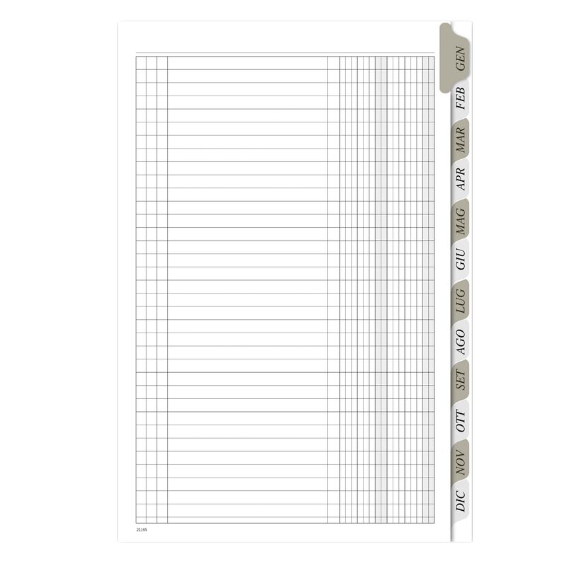 Scadenzario spiralato Gennaio/Dicembre - 29,7 x 21 cm - 8 fogli - Data Ufficio DATA UFFICIO