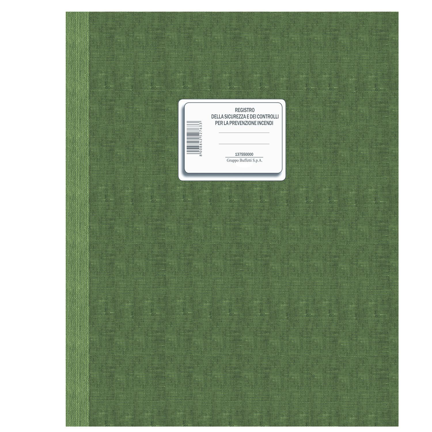 Registro sicurezza/controlli prevenzione incendi - 48 fogli - 24 x 31,5 cm - DU137550000 - Data Ufficio DATA UFFICIO