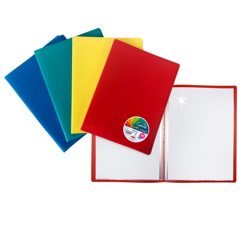 Portalistini Garda - 22x30cm - 40 buste - 4 colori assortiti - Plastibor Plastibor