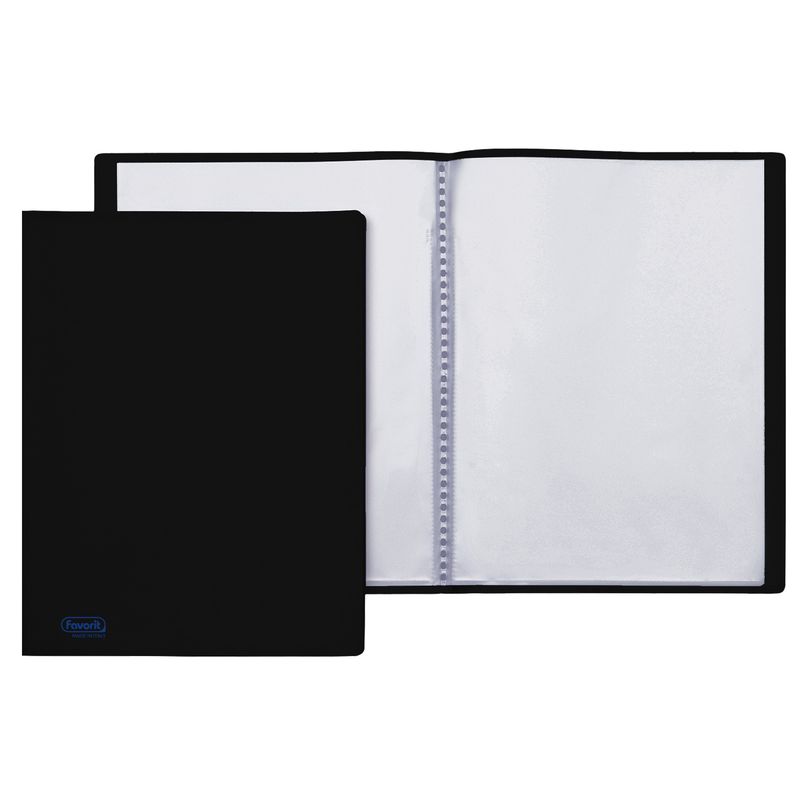 Portalistini Sviluppo - buccia - PP - 22 x 30 cm - 30 buste - nero - Favorit FAVORIT