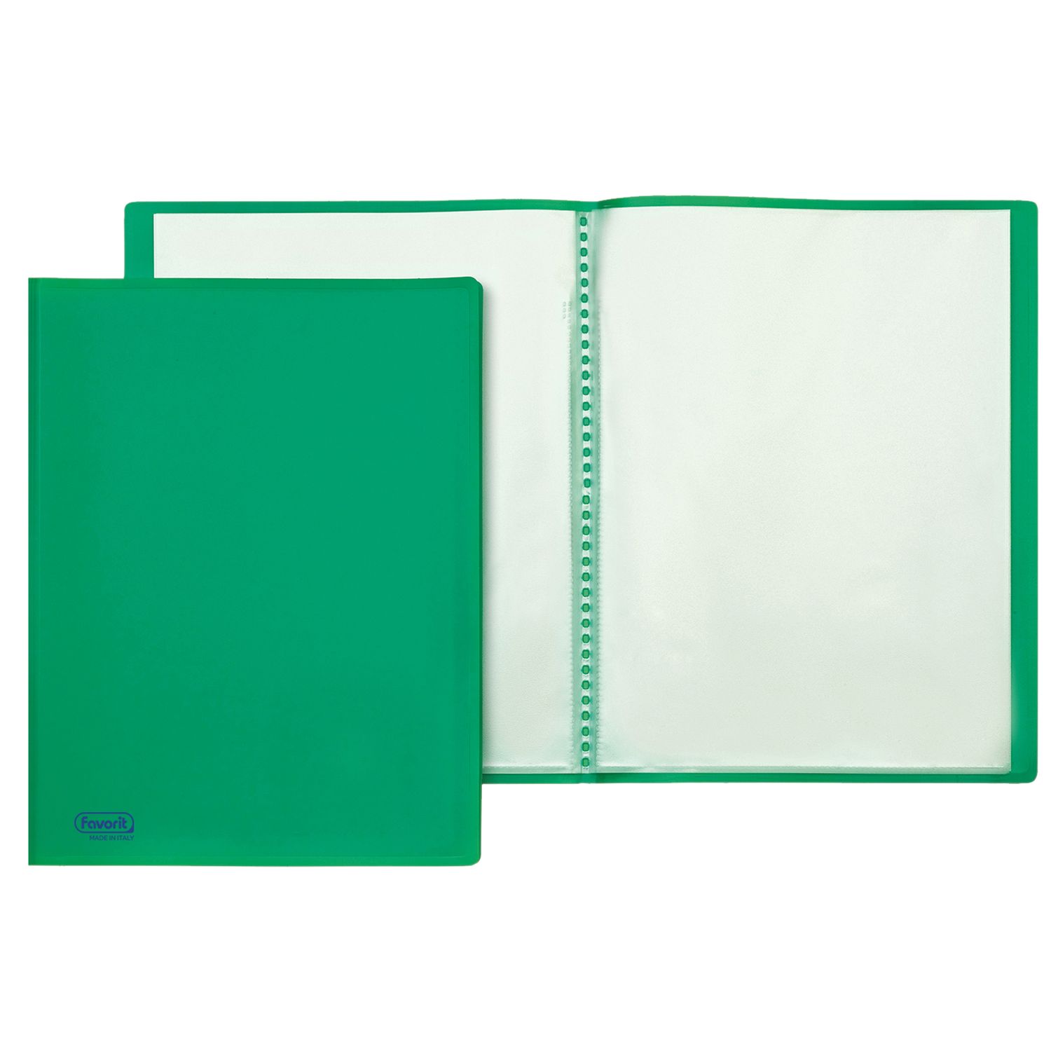 Portalistini Sviluppo - buccia - PP - 22 x 30 cm - 20 buste - verde - Favorit FAVORIT