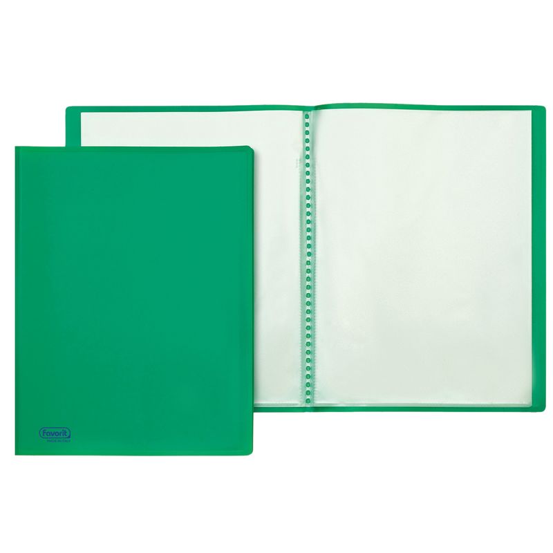Portalistini Sviluppo - buccia - PP - 22 x 30 cm - 40 buste - verde - Favorit FAVORIT
