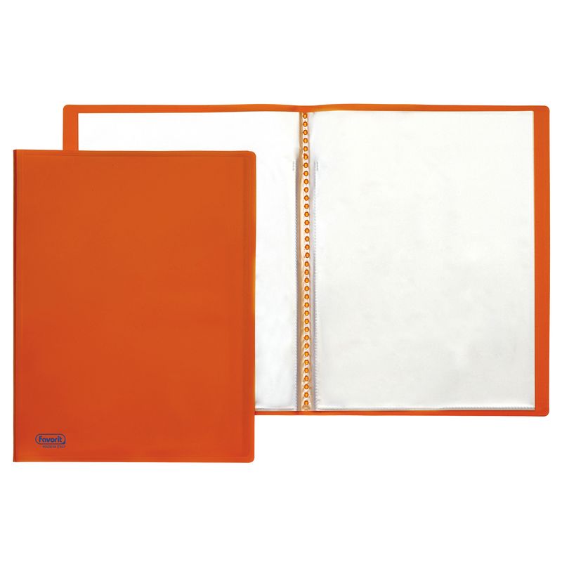 Portalistini Sviluppo - buccia - PP - 22 x 30 cm - 40 buste - arancio - Favorit FAVORIT