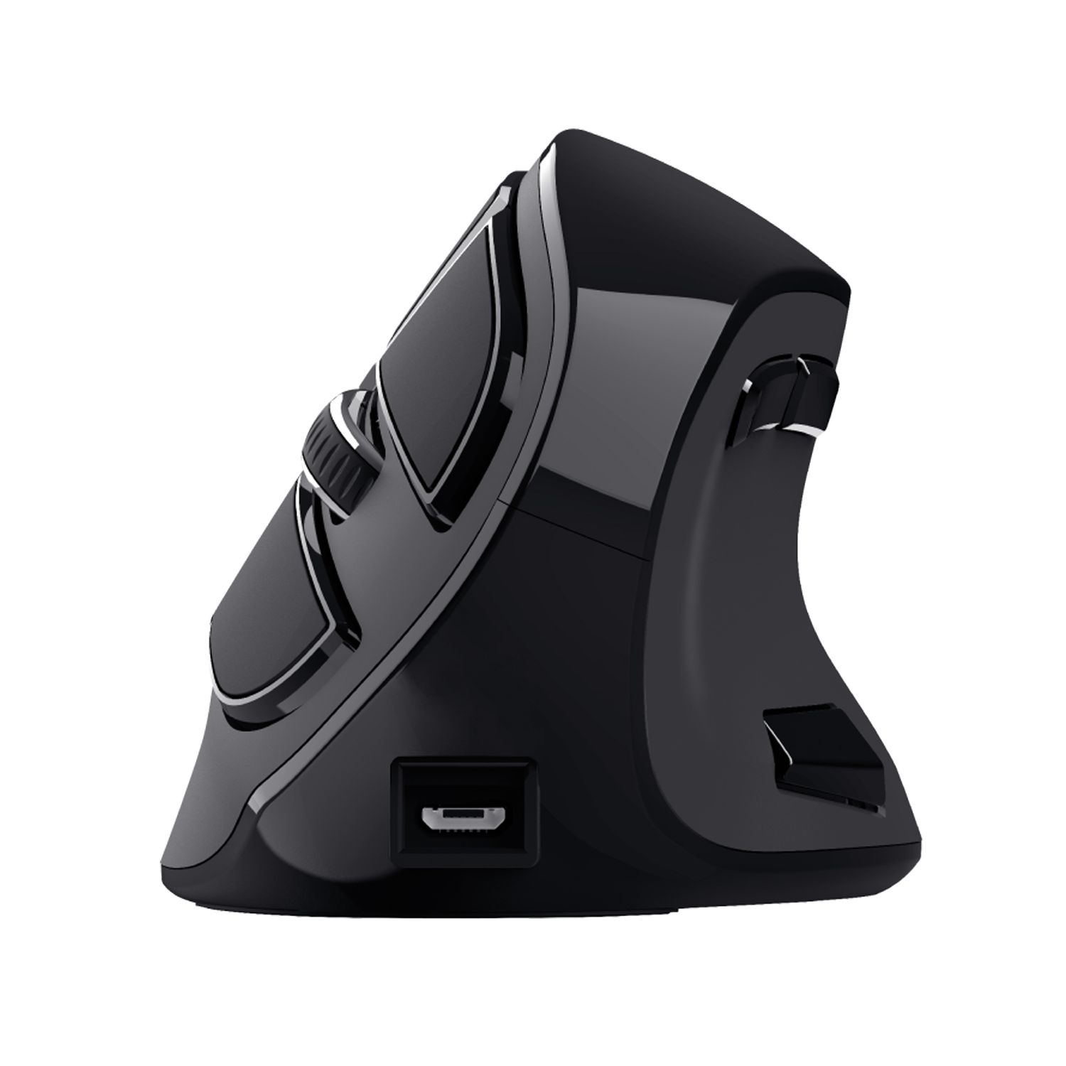 Mouse wireless ergonomico Voxx - ricaricabile - nero - Trust TRUST