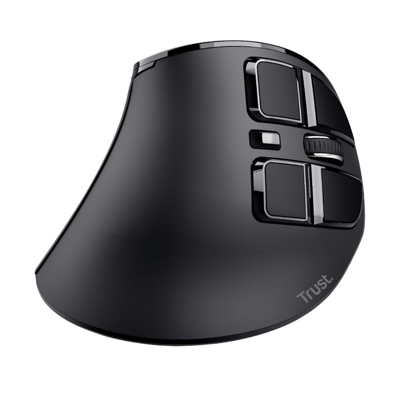 Mouse wireless ergonomico Voxx - ricaricabile - nero - Trust TRUST