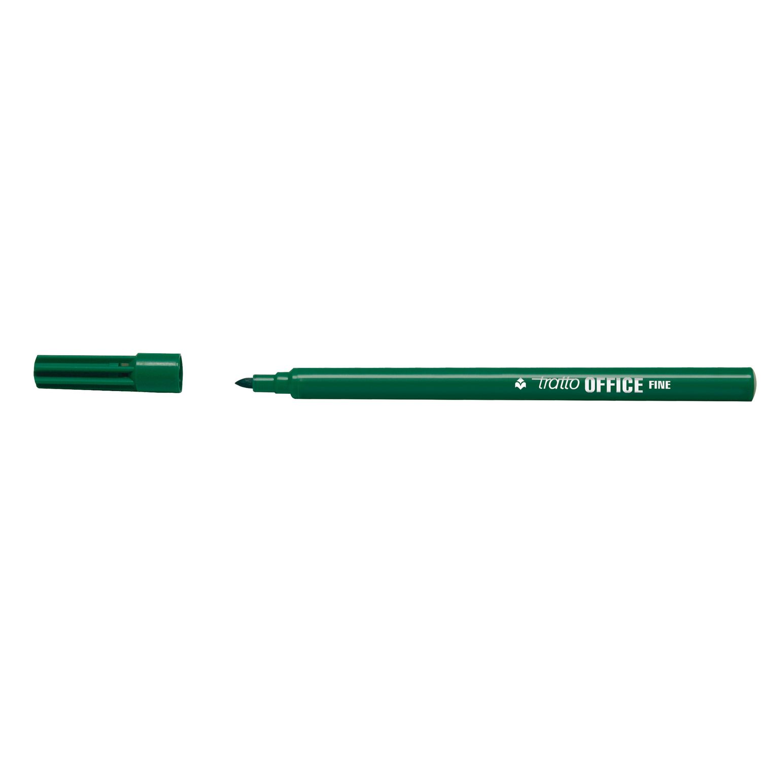 Pennarelli Office - punta feltro - punta fine -  tratto 0,7 mm - verde - Tratto - conf. 12 pezzi TRATTO