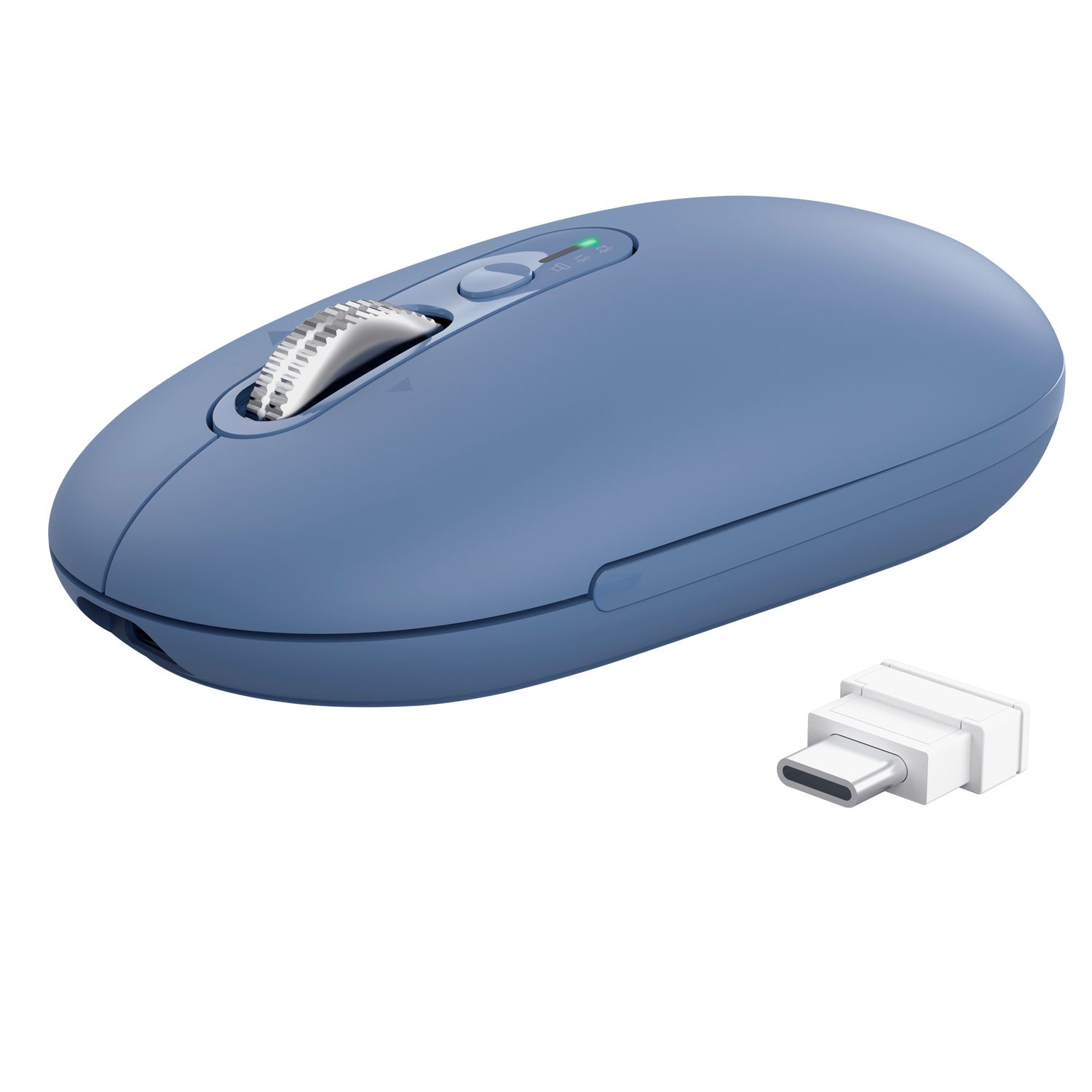 Mouse - ultrasottile - wireless - ricaricabile - Blu - Trust TRUST